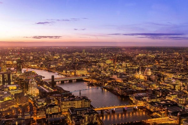 Skyline of London shows B2b Outbound Marketing outreach