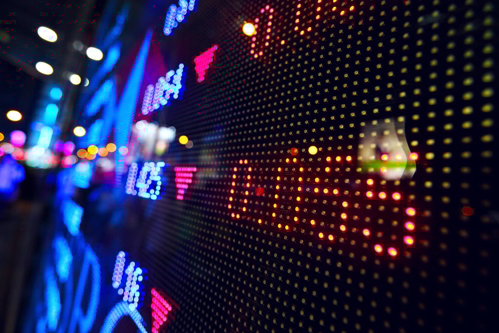 stock market price display abstract
